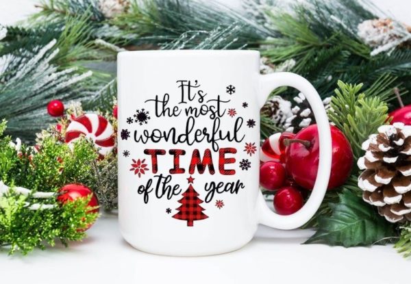 It's the most wonderful time of the year Christmas Tree Coffee Mug Mug 15oz White One Size