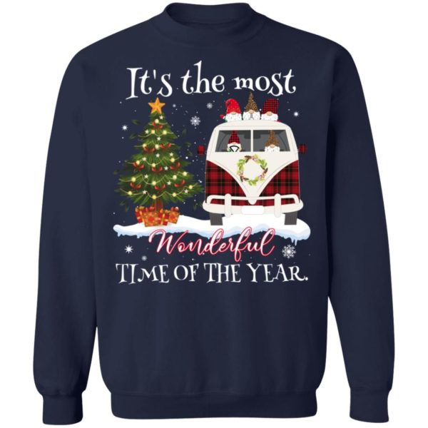 It’s The Most Wonderful Time Of The Year Sweatshirt - Travel With Elf Sweatshirt Navy S