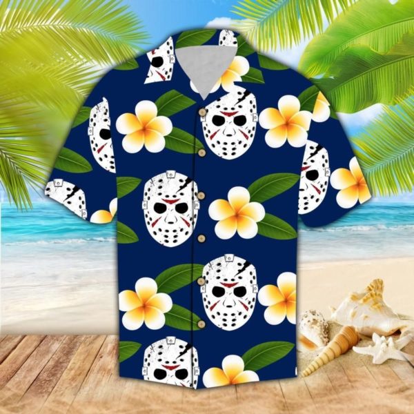 Jason Voorhees Horror Hawaiian Shirt Hawaiian black S