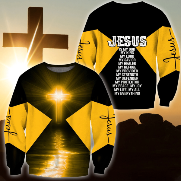 Jesus Is My God My King My Lord 3D All Over Print Shirt 3D Sweatshirt Yellow S