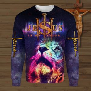 Jesus Is My Savior, The Lion Colorful Jesus 3D All Over Print Shirt Product Photo