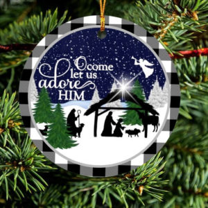 Jesus Is The Reason For The Season Let Us Adore Him Ornament product photo 1