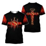 Jesus Saved My Life Faith 3D Printed T-Shirt 3D T-Shirt Black S
