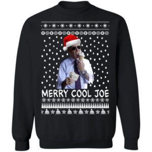 Joe Biden Eating an Ice Cream Merry Cool Joe Christmas Shirt Sweatshirt Black S