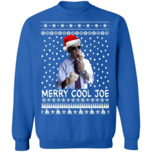 Joe Biden Eating an Ice Cream Merry Cool Joe Christmas Shirt Sweatshirt Royal S