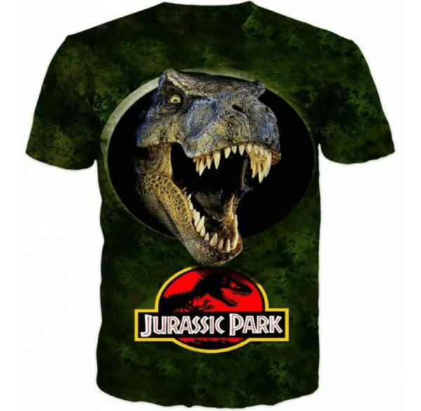 Jurassic Park Ugly Dinosaur All Over Print 3D T-Shirt 3D Hoodie Green S