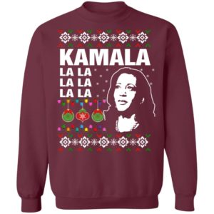 Kamala Harris Couple It’s Time For Biden Christmas Sweatshirt Christmas Sweatshirt Maroon S