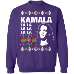 Kamala Harris Couple It’s Time For Biden Christmas Sweatshirt Christmas Sweatshirt Purple S
