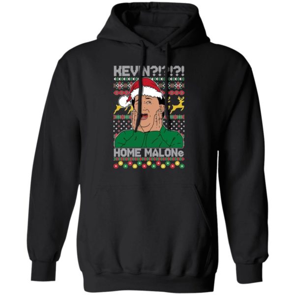 Kevin Home Malone Christmas Sweatshirt Pullover Hoodie Black S