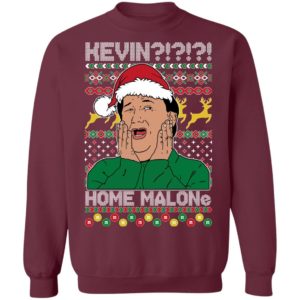 Kevin Home Malone Christmas Sweatshirt Sweatshirt Maroon S