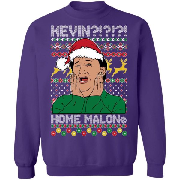 Kevin Home Malone Christmas Sweatshirt Sweatshirt Purple S