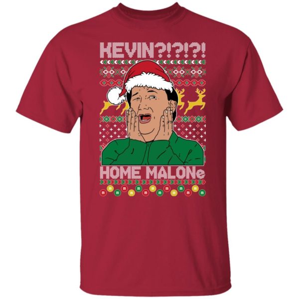 Kevin Home Malone Christmas Sweatshirt T-Shirt Cardinal S