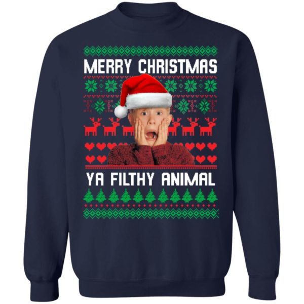 Kevin Merry Christmas Ya Filthy Animal Christmas Shirt Sweatshirt Navy S