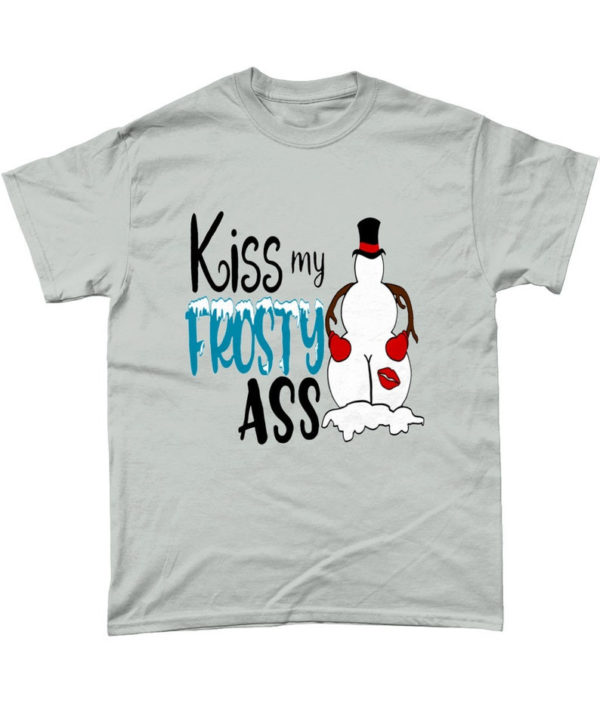 Kiss My Frosty Ass Snowman Christmas Sweatshirt Unisex T-Shirt Ash S
