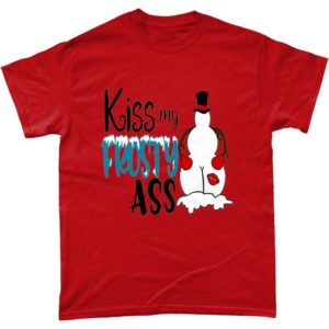 Kiss My Frosty Ass Snowman Christmas Sweatshirt Unisex T-Shirt Red S