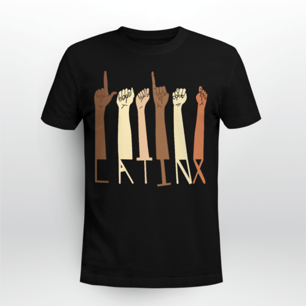 Latinx Diverse White Black Yellow Red Skin Shirt Unisex T-shirt Black S