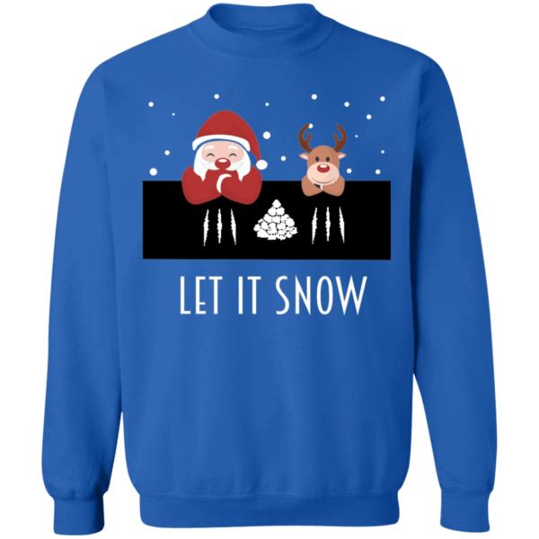 Let It Now Ready Diner Santa And Reindeer Christmas Sweatshirt Sweatshirt Royal S