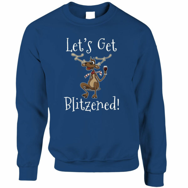 Let's Get Blitzened Christmas sweatshirt Sweatshirt Blue S