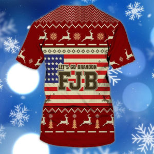 Let’s Go Brandon FJB 3D All Over Print Christmas Shirt product photo 3