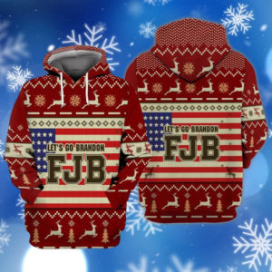 Let’s Go Brandon FJB 3D All Over Print Christmas Shirt 3D Hoodie Red S