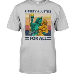 LGBT Liberty And Justice For All Shirt Classic T-Shirt Ash S