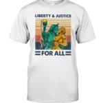 LGBT Liberty And Justice For All Shirt Classic T-Shirt White S
