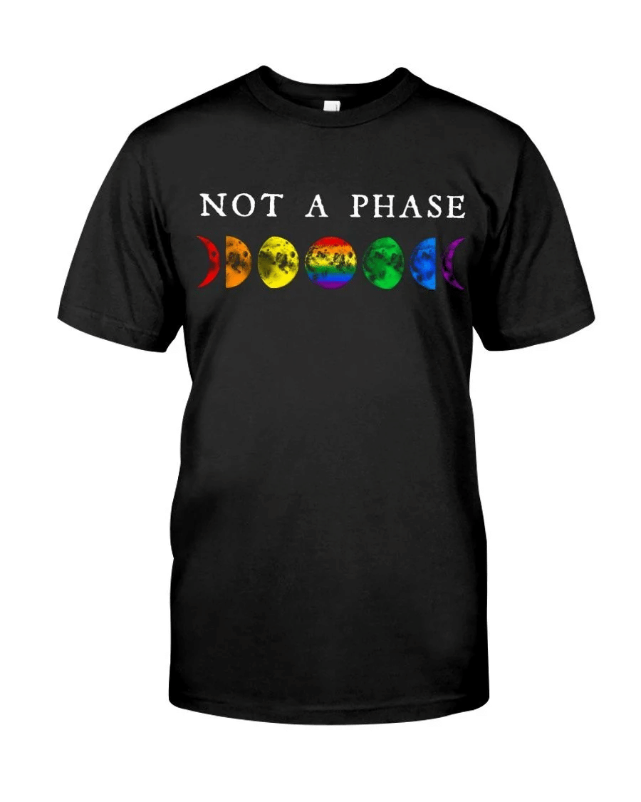 LGBT Not A Phase Shirt Style: Classic T-Shirt, Color: Black