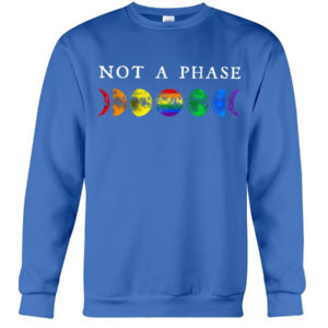 LGBT Not A Phase Shirt Crewneck Sweatshirt Royal Blue S