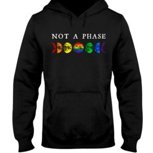 LGBT Not A Phase Shirt Hooded Sweatshirt Black S