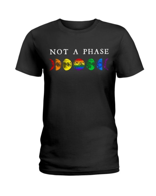 LGBT Not A Phase Shirt Ladies T-Shirt Black S