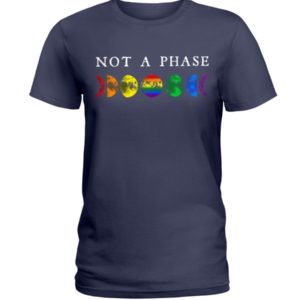 LGBT Not A Phase Shirt Ladies T-Shirt Navy S