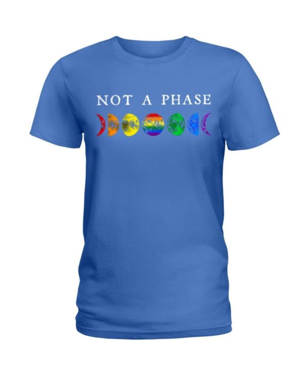 LGBT Not A Phase Shirt Ladies T-Shirt Royal Blue S
