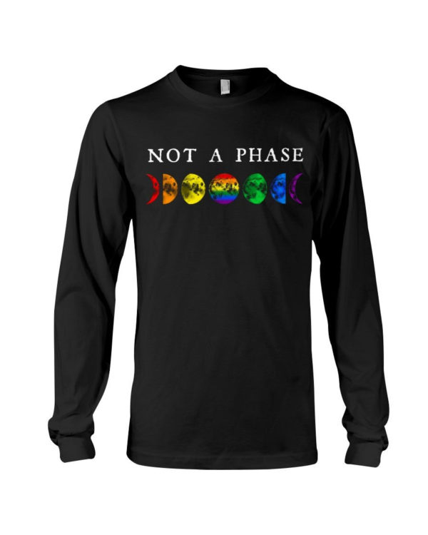 LGBT Not A Phase Shirt Long Sleeve Tee Black S