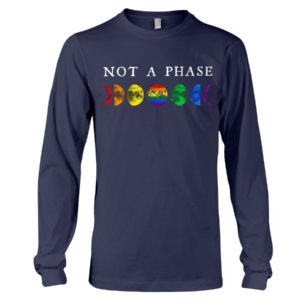 LGBT Not A Phase Shirt Long Sleeve Tee Navy S