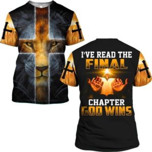 Lion I've Read The Final Chapter God Wins All Over Print 3D Shirt 3D T-Shirt Yellow S