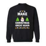 Make Christmas Great Again Ugly Santa Sweatshirt Sweatshirt Black S