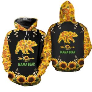 Mama Bear Full Of Sunflower 3D All Over Print Hoodie & Leggings 3D Hoodie S