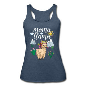Mama Llama Tank Top Mom Birthday Gift For Mom Tank Top Ladies Tank Top Heather Navy S