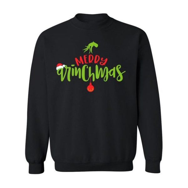 Meddy Grinchmas Funny Christmas Sweatshirt Sweatshirt Black S