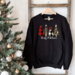 Merry Christmas Christmas Tree Sweatshirt Sweatshirt Black S