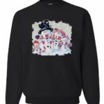 Merry Christmas Funny Snowman Family Sweatshirt Black S