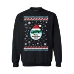 Merry Christmas mask Funny Earth Sweatshirt Sweatshirt Black S