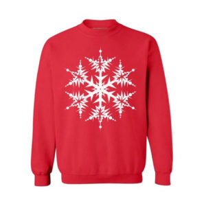 Merry Christmas Snowflakes Christmas Sweatshirt Red S