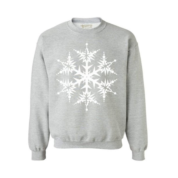 Merry Christmas Snowflakes Christmas Sweatshirt Sport grey S