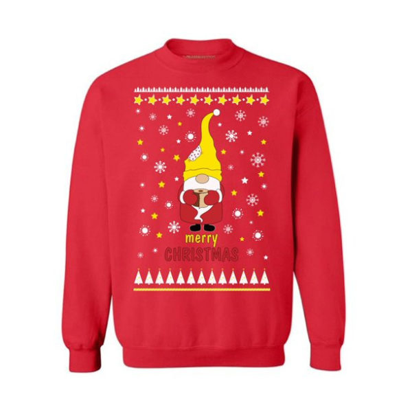 Merry Christmas Sweater Funny Santa Sweatshirt Sweatshirt Red S