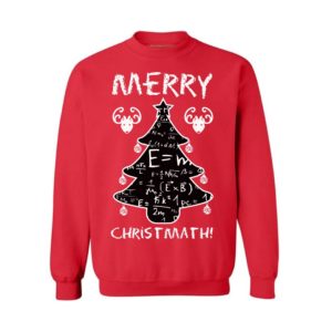 Merry Christmath Tree Math Lovers Christmas Sweatshirt Sweatshirt Red S