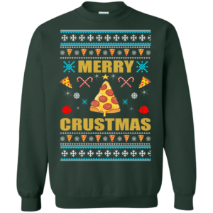 Merry Crustmas Delicious Candy For Christmas Party Christmas Sweatshirt Sweatshirt Forest Green S