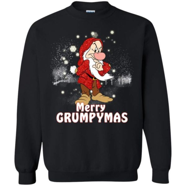 Merry Grumpymas Ugly Grumpy Man Christmas Sweatshirt Sweatshirt Black S
