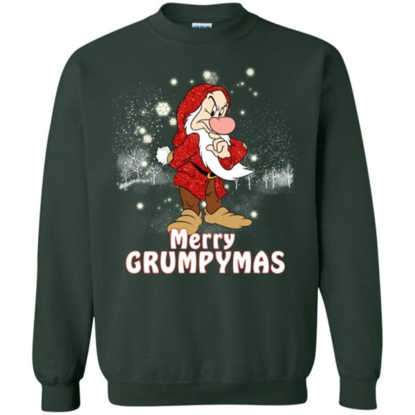 Merry Grumpymas Ugly Grumpy Man Christmas Sweatshirt Sweatshirt Forest Green S