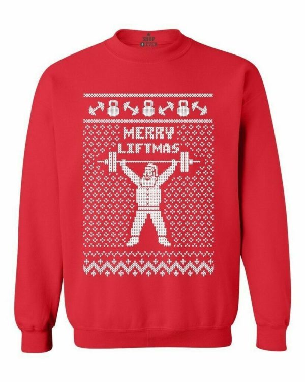 Merry Liftmas Funny Gym Gymming Sweatshirts Sweatshirt Red S